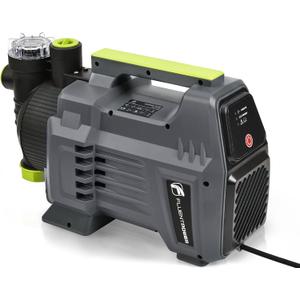 FLUENTPOWER Shallow Well/Deep Garden Pump, 1.5HP 1300GPH Portable Water Booster Jet Pump with Automatic Pressure Switch for Home, Garden, Lawn, Sprinkler Irrigation, Lift 150FT
