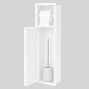 Recessed Toilet Paper Holder with Storage, 304 Stainless Steel, 25"x6"