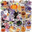 2 x OHOME Halloween Stickers | 100 PCS Halloween Party Favors - Halloween Games Toys Gifts Party Supplies - Crafts Accessories Treats Bulk for Classroom