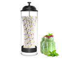 Straw Holder for Standard Size Drinking Straws, Acrylic Plastic Straw Dispenser for Counter with Lid Black(Straws Not Include)