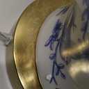 JONATHAN Y 22" Blue/White Ceramic Table Lamp, French Country Chinoiserie Ginger Jar LED Bedside Lamp for Living Room Bedroom, White Linen Shade, JYL3005A