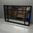 Black Rectangle Mirror, Farmhouse Decorative Wall Mirror for Entryway, Living Room, Bedroom, Hallway, Fireplace, Accent Wall Decor (Black1, 29.5" x 20")