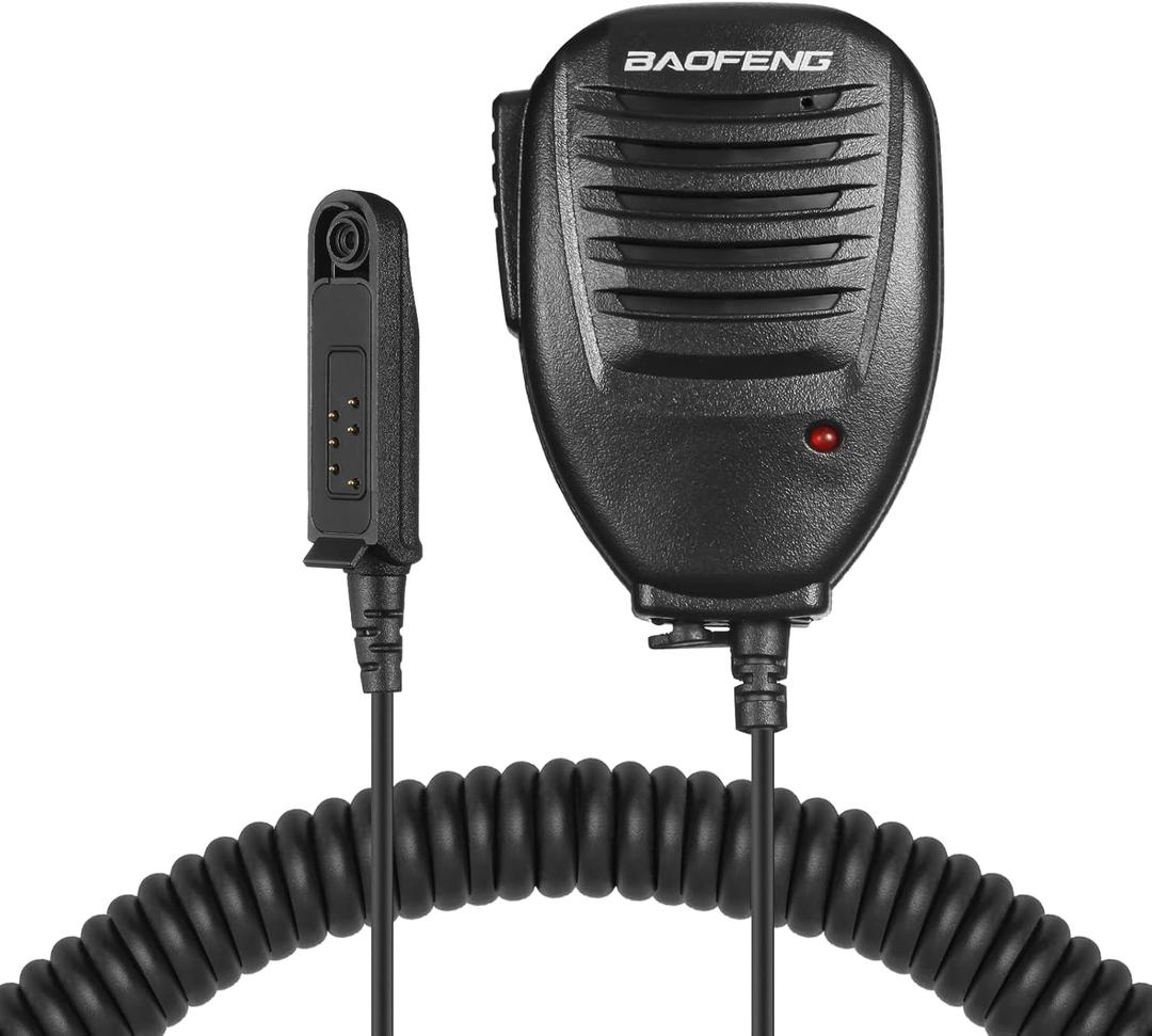BAOFENG Waterproof Speaker Two Way Radio Microphone Ham Radio Handheld Remote Shoulder Mic for Baofeng UV-9R UV-9R Plus MK1 UV-9R PRO UV-9G GT-3WP BF-T57 BF-9700 UV-82WP(T-56)