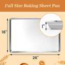 Aluminum Baking Sheet Pans, Full Size 26"x18", 6 Pack, Standard 26"×18"