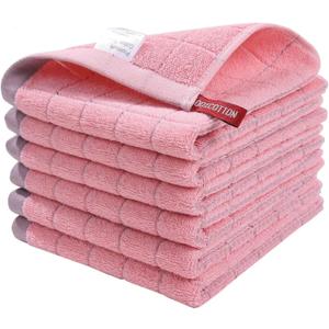 4 Kitchen Towel Absorbent Dishcloth Ultra Soft Kitchen Cloths Drying Hand Towels Home Cleaning Tools for Cleaning(Color14 33*33cm 4pcs)