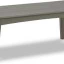 Signature Design by Ashley Visola Outdoor HDPE Patio Cocktail Table, Gray, Coffee Table