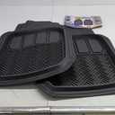 Armor All Custom Accessories Smart Fit Black Rubber Deep Tray Floor Mat 2 Pack