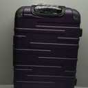 Coolife Luggage Suitcase Carry-on Hardside Travel Luggage TSA Lock Spinner Telescopic Handle (M(24in), purple)