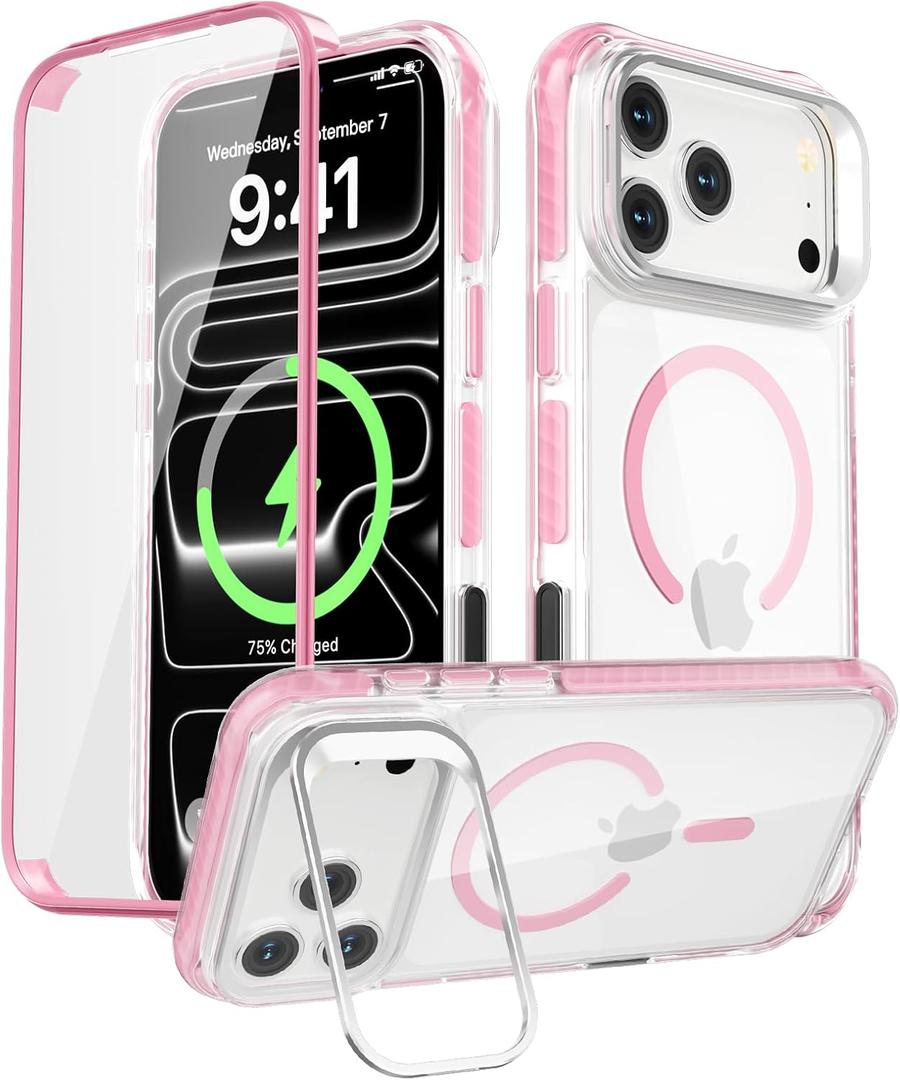 Magnetic for iPhone 17 Pro Max Case, Built-in Screen Protector