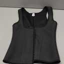 Charmian Women's Latex Underbust Waist Training Cincher Steel Boned Body Shaper Corset Vest Vest-Black X-Large