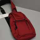 WATERFLY Crossbody Sling Backpack Sling Bag Travel Hiking Chest Bag Daypack (Red)