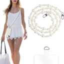 Phone Crossbody Chain Cell Phone Lanyard,Universal Leather+Metal Shouder Strap with Phone Tether Patches (D)