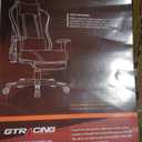 GTPLAYER Gaming Chair with Footrest Speakers Video Game Chair Bluetooth Music Heavy Duty Ergonomic Computer Office Desk Chair Red (Black)