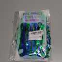 2 Pack 3.3x6.6ft Blue Green Metallic Tinsel Foil Fringe Backdrop Door Streamers Birthday Soccer Halloween Bachelorette Graduation Video Game Baby Shower Dinosaur Football Birthday Party Decoration