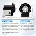 4681EA2001T Washer Drain Pump Motor Replacement for OEM Kenmore & LG,4681EA1007G 4681EA1007D AP5328388,Fits WM2101HW WM3270CW WM3431HS WM3770HVA Washing Machines,High-Density Silicon Steel Sheet