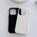 Compatible with iPhone 14 Pro Max Case,Cute Yellow Stripes Vertical Lines Pattern with Shockproof Slim Soft TPU and Hard PC Protective Cover for Women Designed for iPhone 14 Pro Max Case