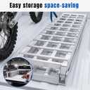 Motorcycle Ramp for Pickup Trucks, 7.5 ft Folding Aluminum Dirt Bike Ramp
1 ramp; 750 lb; 89 x 12 in; folds to 44.5 in; for pickup trucks and trailers; crossbar rungs; 1 safety strap