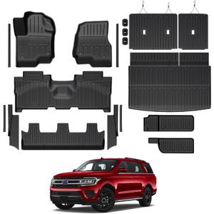 Floor Mats for 2018-2024 Ford Expedition Max 8-Seat Accessories
