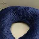 Nursing Pillow Cover Breastfeeding Pillow Cases Minky Dot Slipcover (Estate Blue)