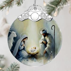 Nativity Scene Christmas Ornament - Religious Christmas Ornament - Christian Xmas Decor - Holy Family Ornaments - Christian Gifts - Religious Gifts - Gift Exchange - Gift Idea