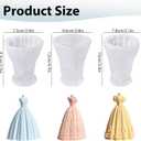 3 PCS 3D Wedding Bride Dress Candle Molds, Skirt Princess Dress Silicone Mold for Candle Making, Epoxy Resin Casting Mold for Soap DIY Handcraft, Perfect for Home Decor Wedding Valentine's Day Gifts