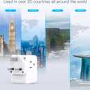 US to UK Ireland Travel Plug Adapter, Type G Power Plug Adapter with 3 Outlets 3 USB Ports(2 USB C), European Travel Plug Adapter for USA to England London Scotland British Qatar Irish Hongkong