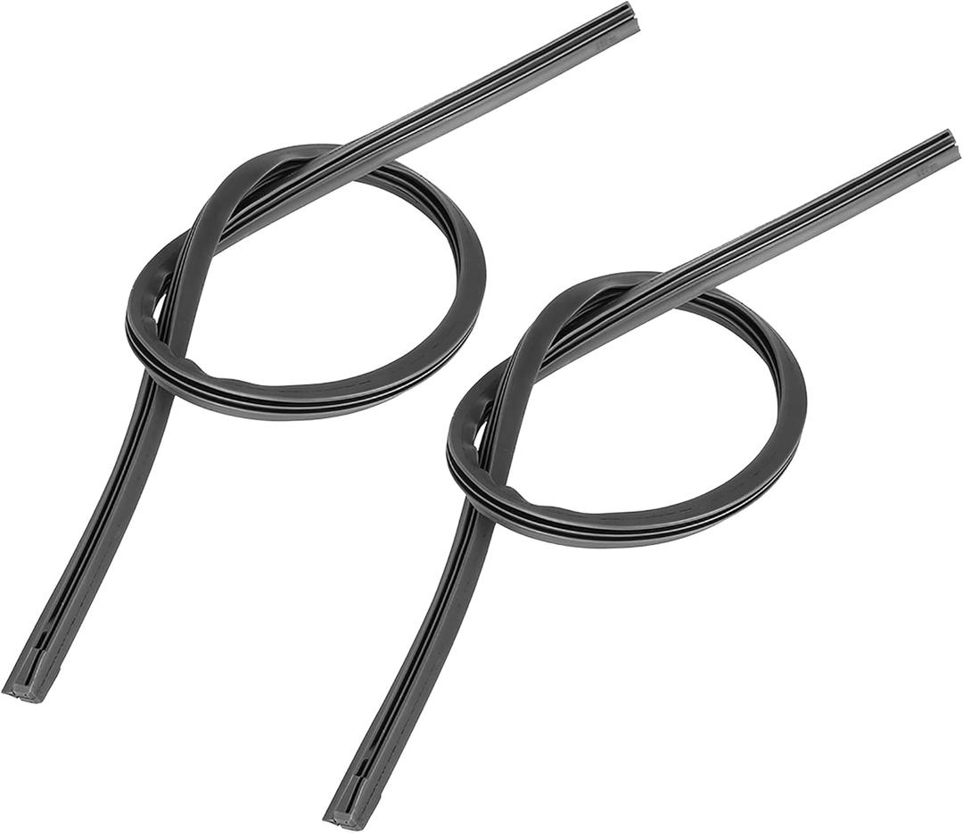 X AUTOHAUX 2pcs 650mm 26inch 8x10mm 3 Section Rubber Windshield Wiper Blade Refills for Car