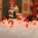 2 x 2 Pack Battery Operated Christmas Tree Decorations Fairy String Lights7ft 20 LEDs Candy Cane String Lights for Home Party St. Nikolas Day Indoor Christmas Tree Garland DecorWarm White