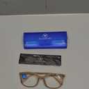 VisionGlobal Blue Light Blocking Glasses for Women/Men, Anti Eyestrain, Computer Reading, TV Glasses, Stylish Square Frame, Anti Glare(Champagne,+2.25 Magnification) (08_nola_champagne)