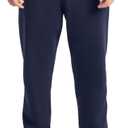 Fruit of the Loom Men's Eversoft Fleece Open Bottom Sweatpants with Pockets, Relaxed Fit, Moisture Wicking, Breathable (Navy), XL