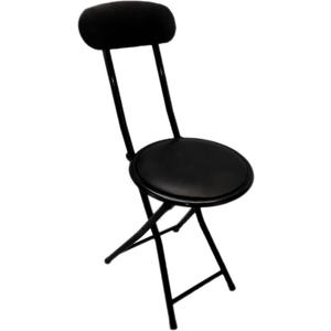 Portable Small Black Folding Chair Padded with Lock Mechanism Easy Storage and Stackable (1)