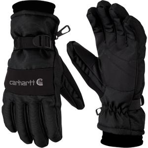 Carhartt Men's Waterproof Insulated Knit Cuff Glove (Medium, Black)