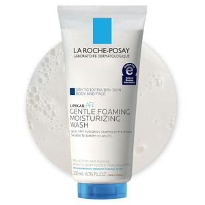 La Roche-Posay Lipikar AP+ Gentle Foaming Moisturizing Wash, Shea Butter + Niacinamide + Glycerin, Moisturizing Body Wash For Dry Skin, National Eczema Association Accepted, Dermatologist Tested