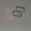 2Pcs Bling Dental Floss Holder,Portable & Refillable Floss Pick Holders, Metal Tin Box Case for Q-tip,Cotton Swab(White)