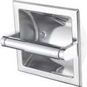 Recessed Toilet Paper Holder in Wall Insert Tissue Mount Toliets Toulet Mounted for Mega Rolls Bathroom Space Saving Design Brushed Silver