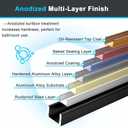 Black 3/8" Fixed Panel Shower Door Deep U-channel - 72" Length
