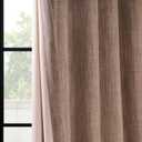 HPD Half Price Drapes - Faux Linen Curtains for Living Room (1 Panel) - 100W x 96L - Extra Wide Textured Room Darkening Curtains for Bedroom 96 Inches Long - Drapes for Home Decor, Dutch Cocoa