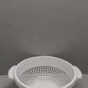 YBM HOME Deep Plastic Strainer Colander with Handle  Made of Food Safe BPA-Free Plastic - Durable and Dishwasher Safe - Use for Pasta, Noodles, Spaghetti, Vegetables and More (1, White)