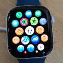 Apple Watch Series 10 [GPS, 46mm] - Silver Aluminum Case with Denim Sport Band, M/L (Premium)