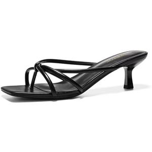 SKETOE Kitten Heels for Women Strappy Flip Flop Heeled Sandals Fashion Women's Dressy 2 Inch Square Open Toe Heels for Party & Wedding 8