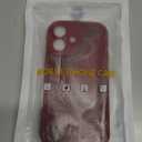 iPhone 16 Case, Creative Butterfly Pattern Design for Girl Women, Soft Silicone Shockproof Anti-Scratch Protection Phone Cover for iPhone 16 (Burgundy Red Butterfly)