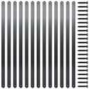 Aluminum Deck Balusters,Flat Metal Deck Spindles, for Deck Railing Porch Indoor Outdoor(Straight-QTY/25, Black-29.5")