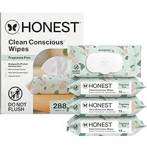 Box of Honest Diapers Size 3 Ct 90 And 4 Packs of Wipes