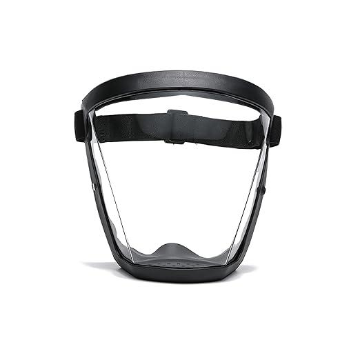 Super Protective Face Shield,Anti Fog Mask,Adult Clear Face Shield,Plastic Face Mask （Black）