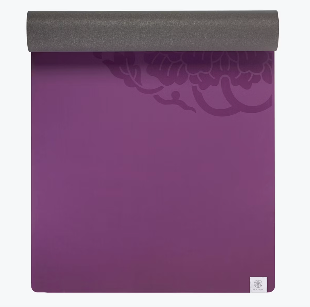 Gaiam Dry Grip Yoga Mat - Purple (5mm)