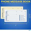 1InTheOffice Phone Message Book 2 Part Carbonless, 5" x 3 3/8" 2-Part Carbonless, 400-Set Book - 2 Pack