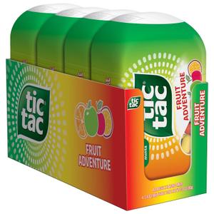 Tic Tac Fruit Adventure, On-the-Go Pocket-Sized Mints, 200 pieces, 4 Bottle Packs, 3.4 oz Each (EXP 07/02/26)