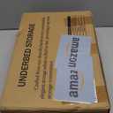 Wisuce Bamboo Under Bed Storage Containers- Underbed Organizer with Wheels with Large Dust Bag,Sturdy Wood Rolling Under the Bed Shoe Storage Organizer Drawer 2 Packs (White, Small)