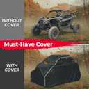 KEMIMOTO X3 Cover 2 Seater, Waterproof Oxford Cloth Long Lasting Keep Clean Cab Enclosure UTV Cover, 134"73"60" Medium, Compatible with Can-Am Maverick X3 2017-2025