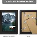 Hongkee 3.5x5 Picture Frame Set of 3 - Made of Real Glass and Black Wooden Frame, 3.5 by 5 small Photo for Wall or Tabletop Display